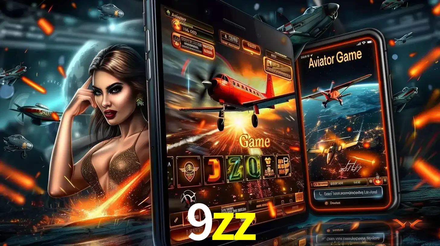 Mulher estilosa cercada por telas que exibem a jogabilidade do Aviator, capturando a intensidade e a estratégia deste popular crash game oferecido pelo 9zz.